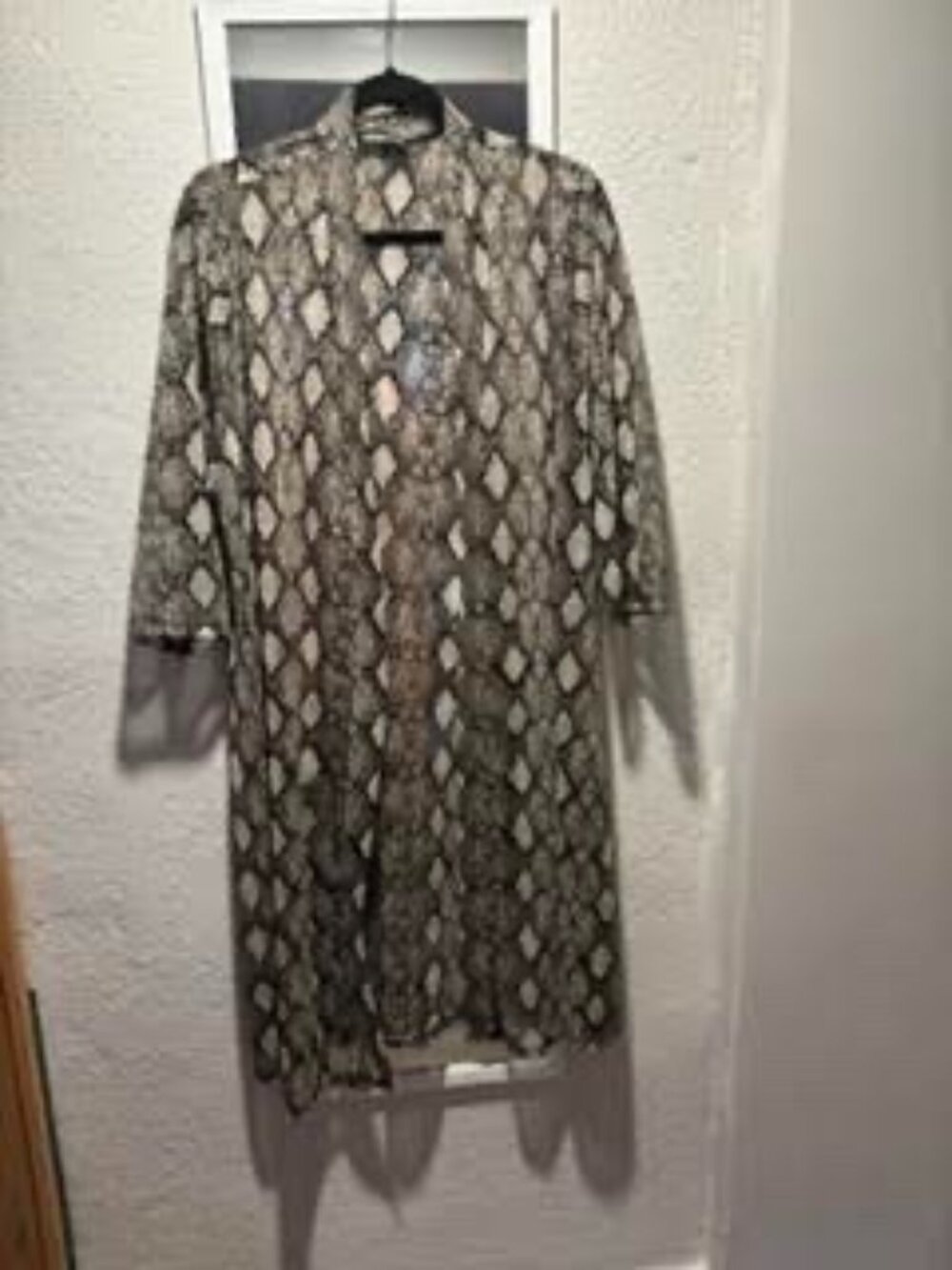 Sheer Animal Print Duster